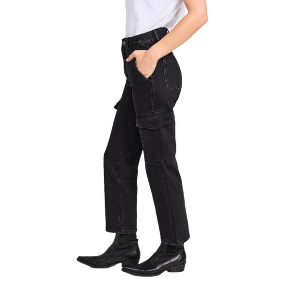 7 For All Mankind Women's Jeans Cargo Pants Stretch Straight NWT - Picture 10 of 13